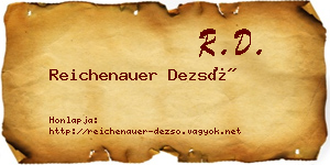 Reichenauer Dezső névjegykártya
